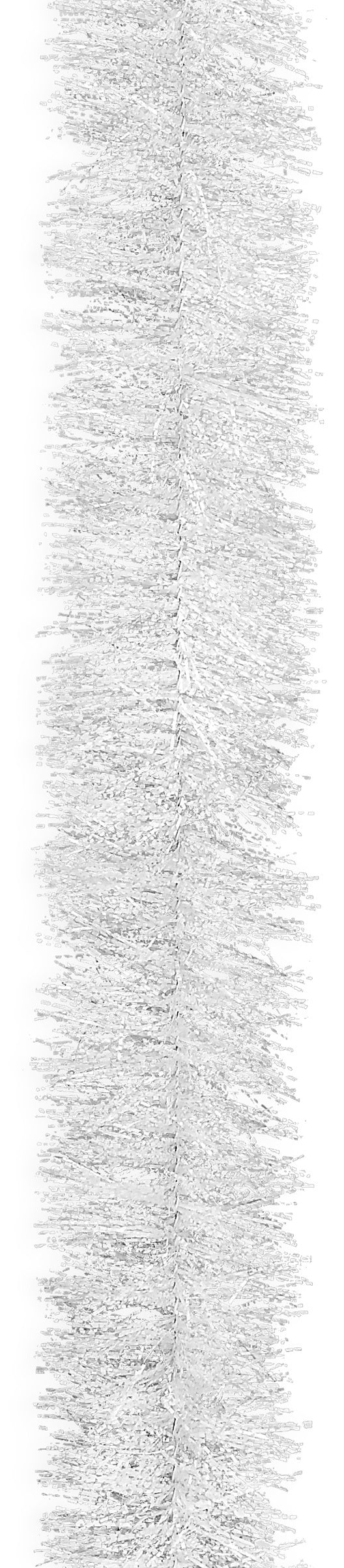 15' White Snowy Tinsel Christmas Garland