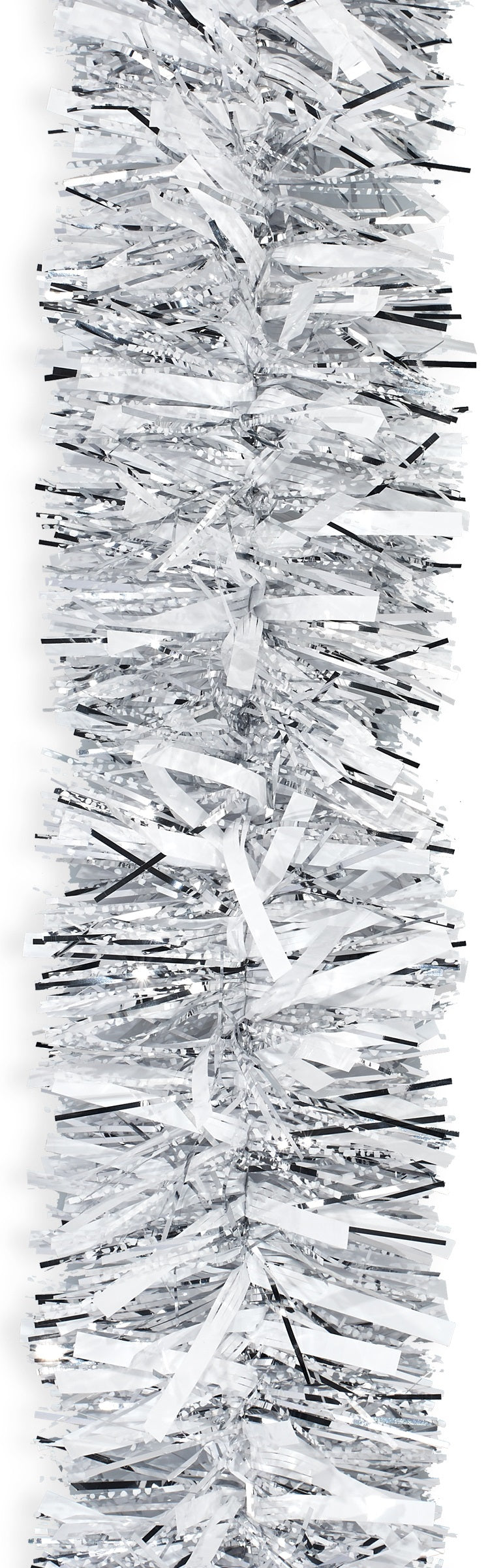10' Decorator Silver Snowy White Tinsel Christmas Garland