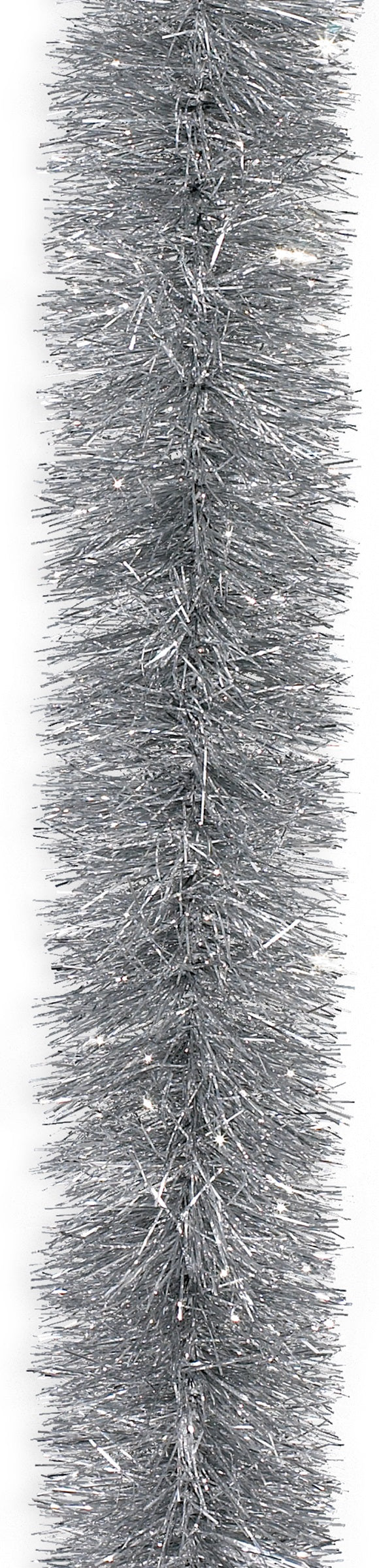15' Super Plush Silver Tinsel Christmas Garland