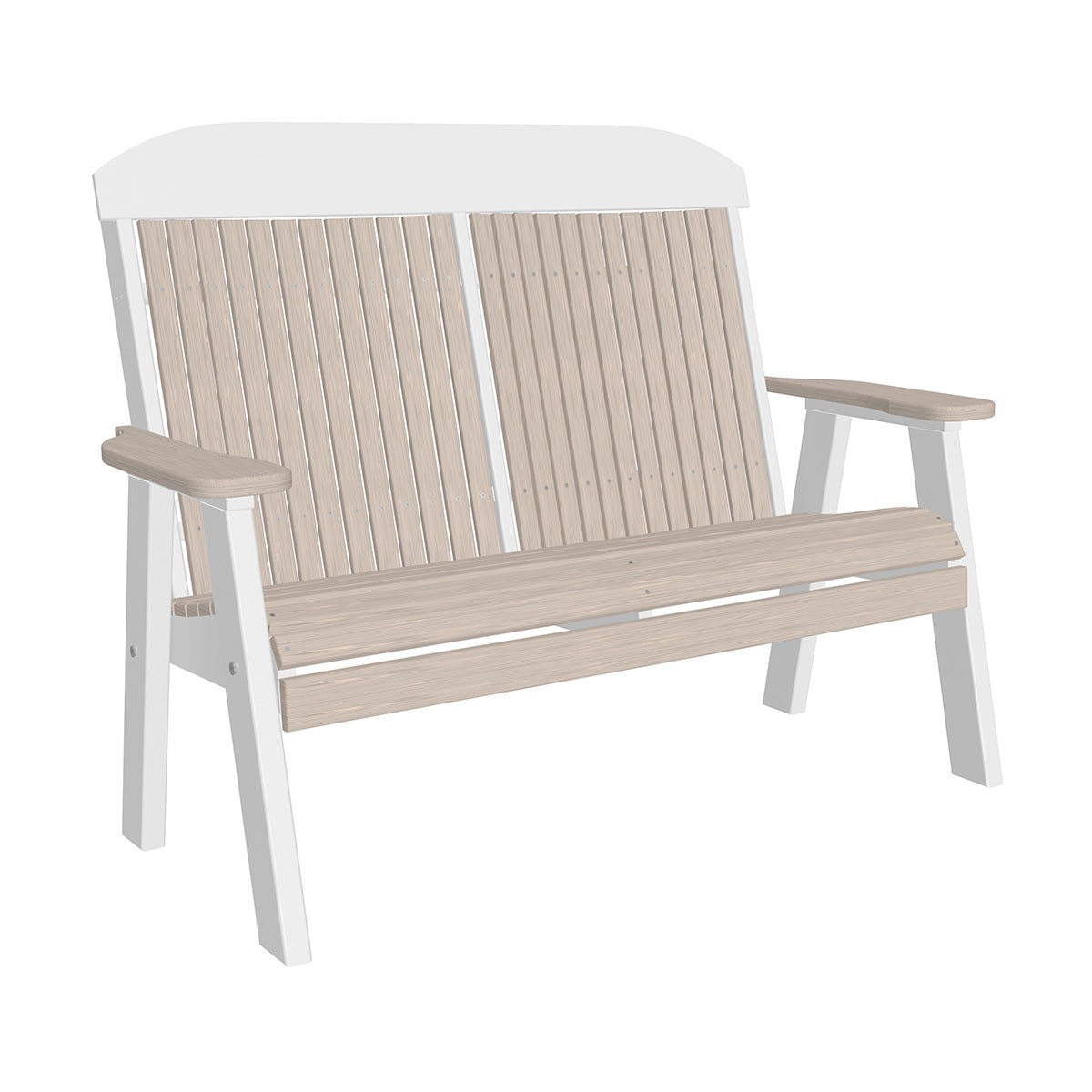 This is the Birch and White colored bench on a white background.