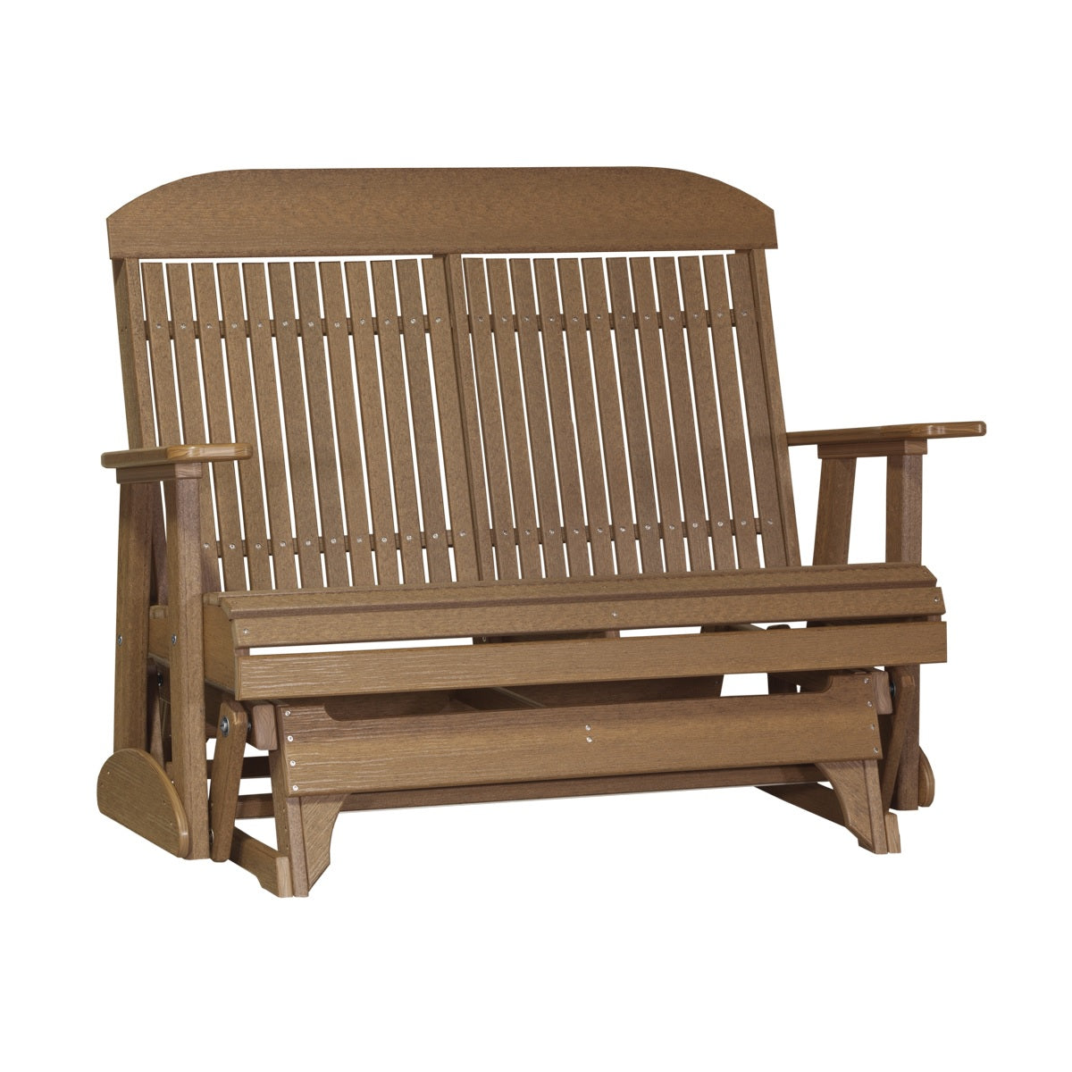 This is the Antique Mahogany colored classic glider bench on a white background.