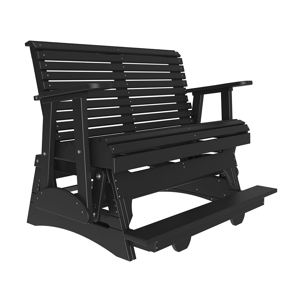 This is the Black colored glider bench on a white background.