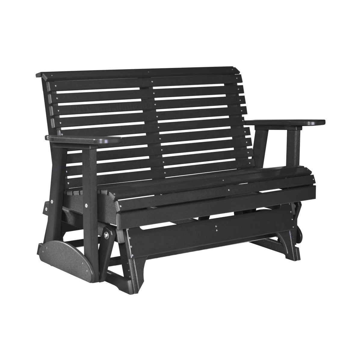 This is the Black colored glider bench on a white background.