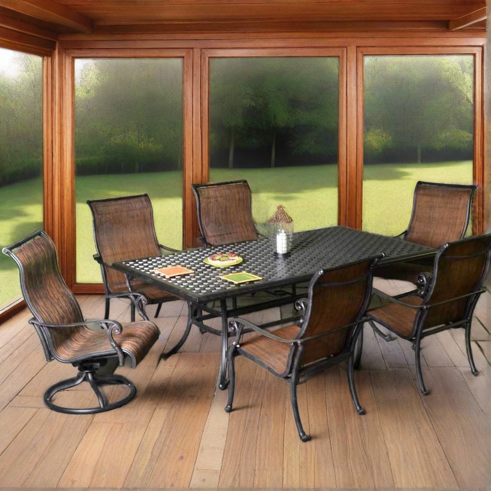 Stonegate Cast Aluminum Sling Patio Dining Sets