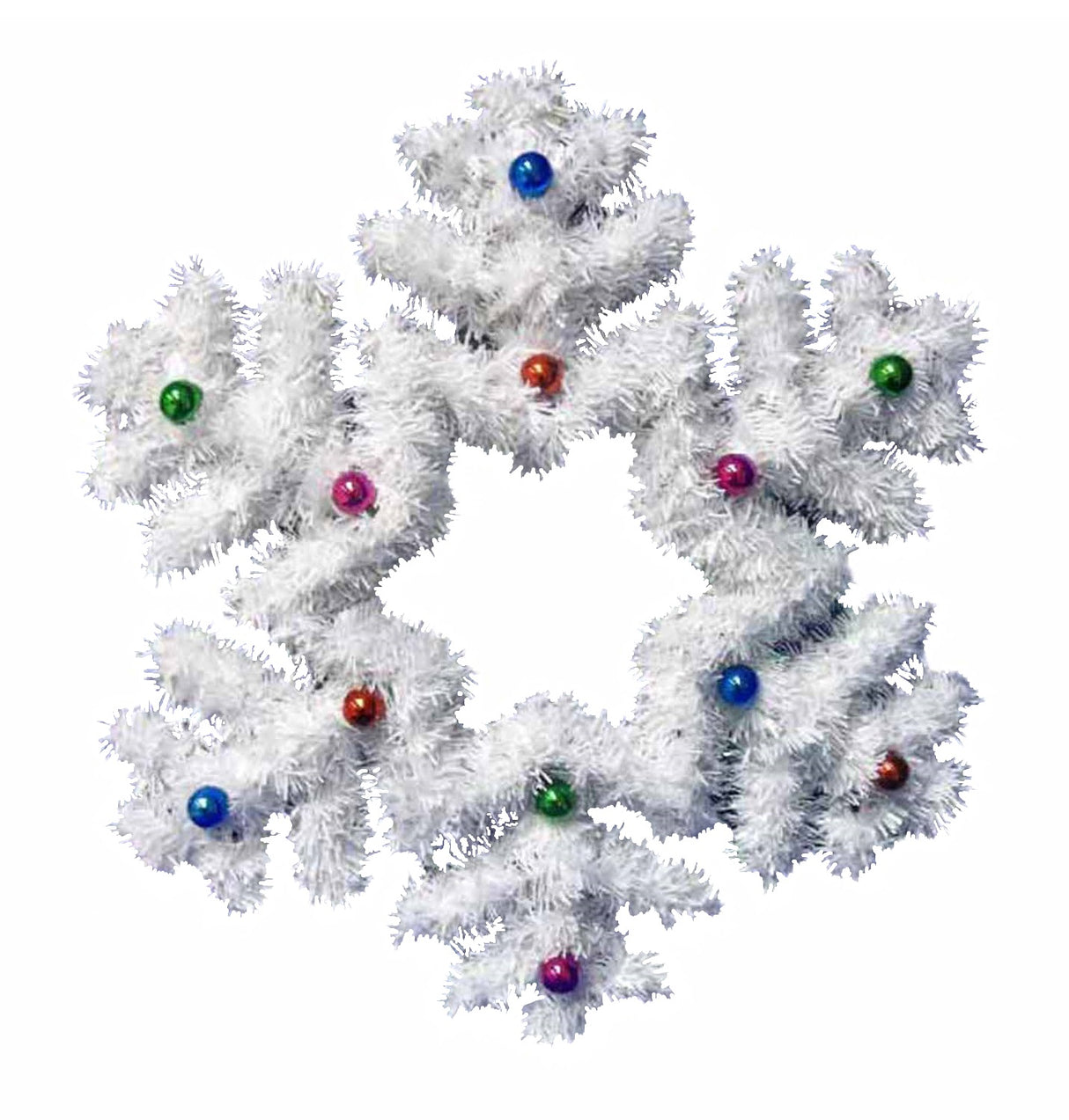 18" 2D Tinsel Snowflake Wreath