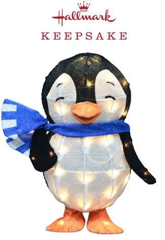 This image reads "Hallmark Keepsake" and shows Waddles the penguin on a white background.