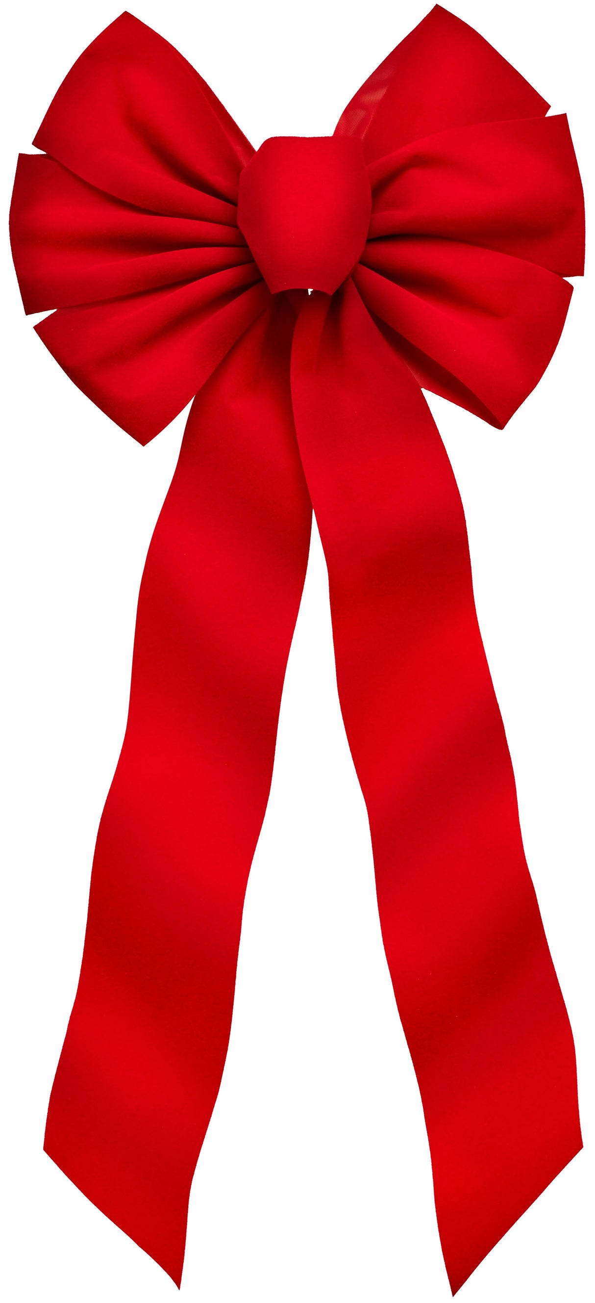 10" x 22" Red Velvet 7-Loop Christmas Bow