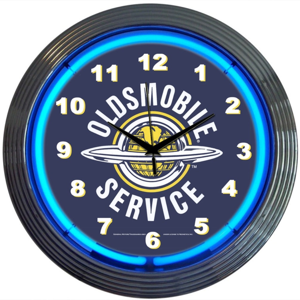 Neonetics GM Oldsmobile Service Neon Clock