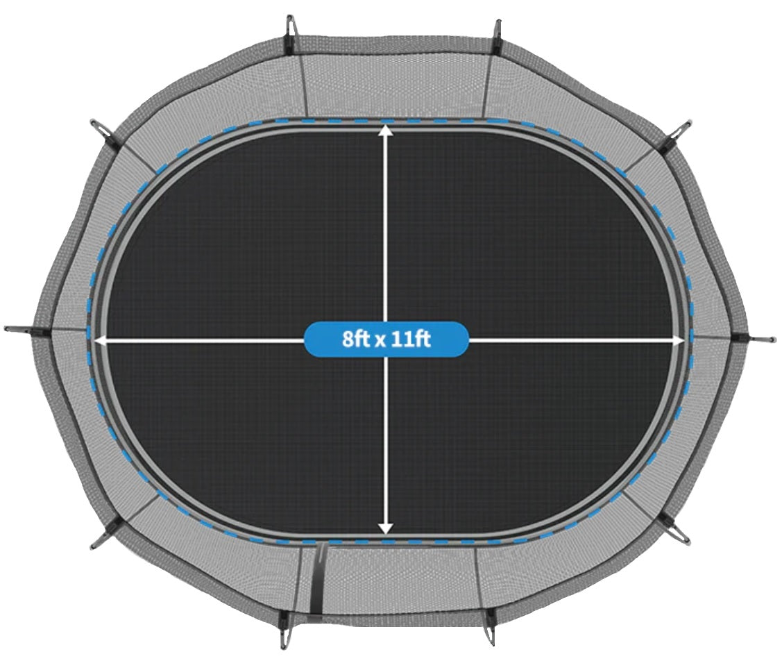 8' x 11' Medium Oval Springfree Trampoline Ultimate Bundle