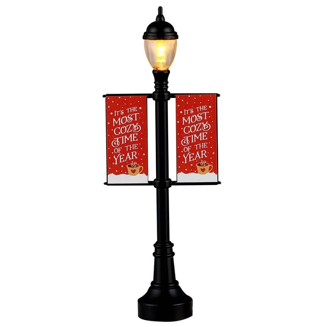 This image shows what one of these lamp posts look like on a white background.