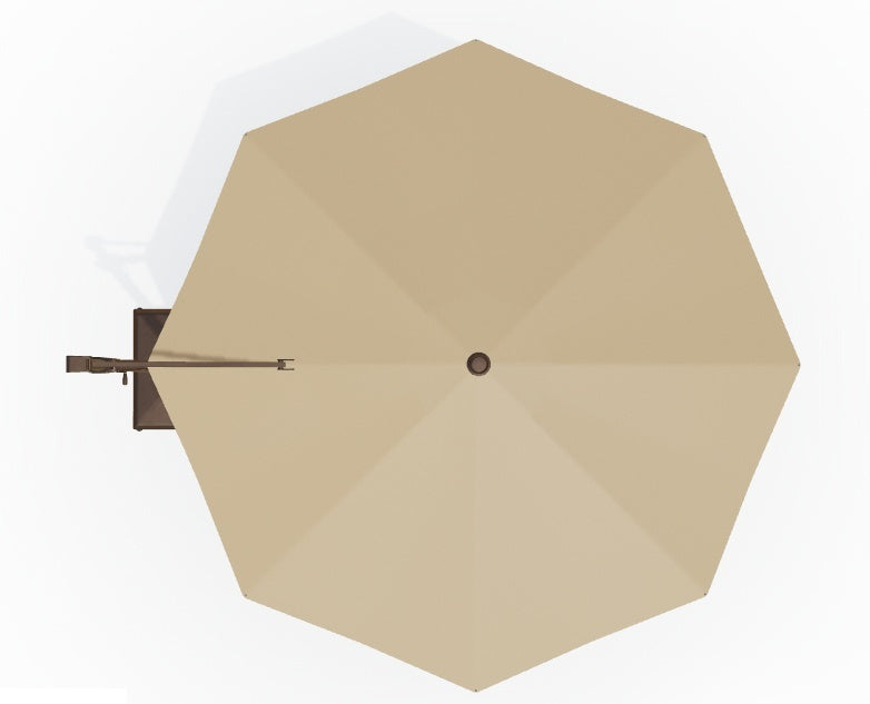 This image shows what the champagne umbrella looks like from above on a white background.