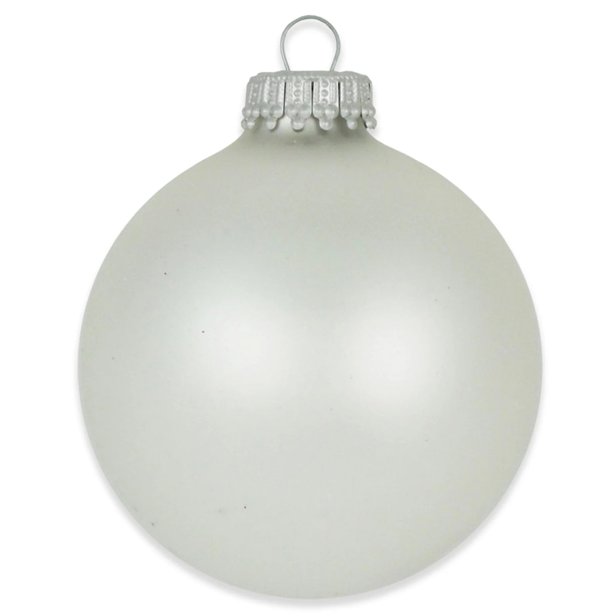 Set of 8 Silver Pearl Christmas Ornaments