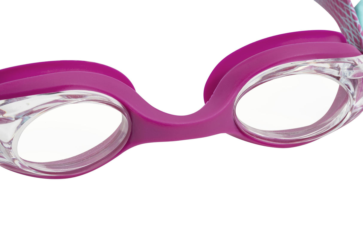 This is an up close view of the magenta eyecups on these goggles.