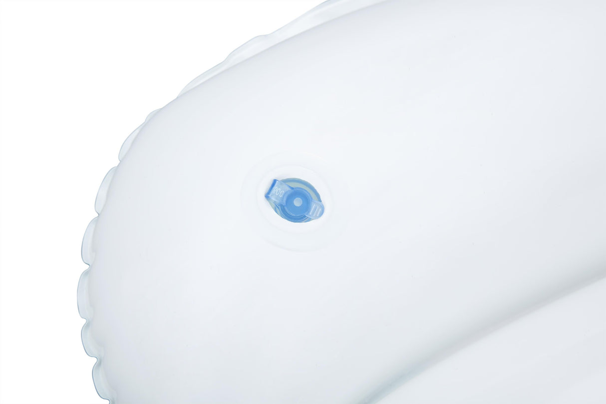 This is an up close view of the air valve on this float.