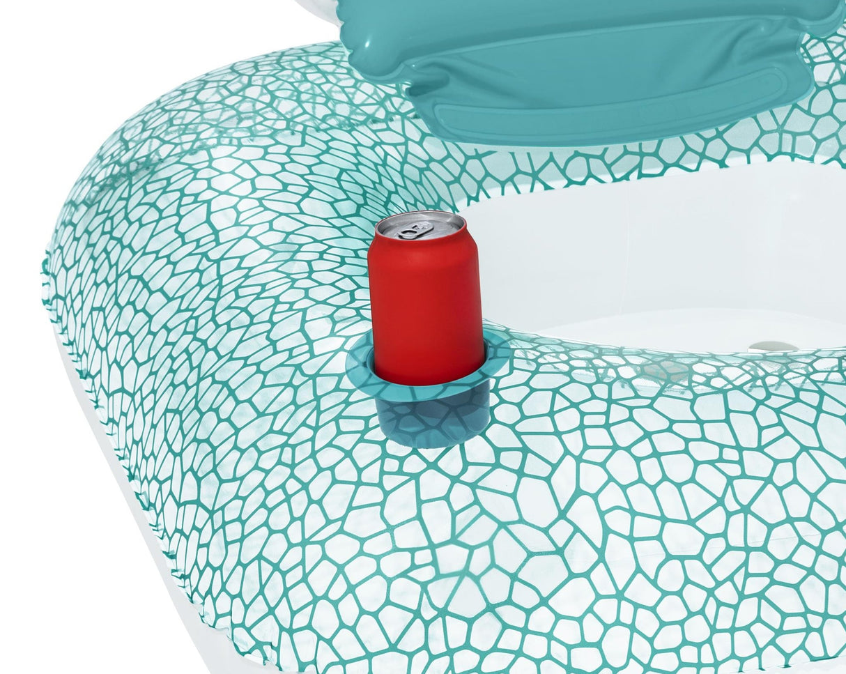 This image shows a can inside the cupholder.