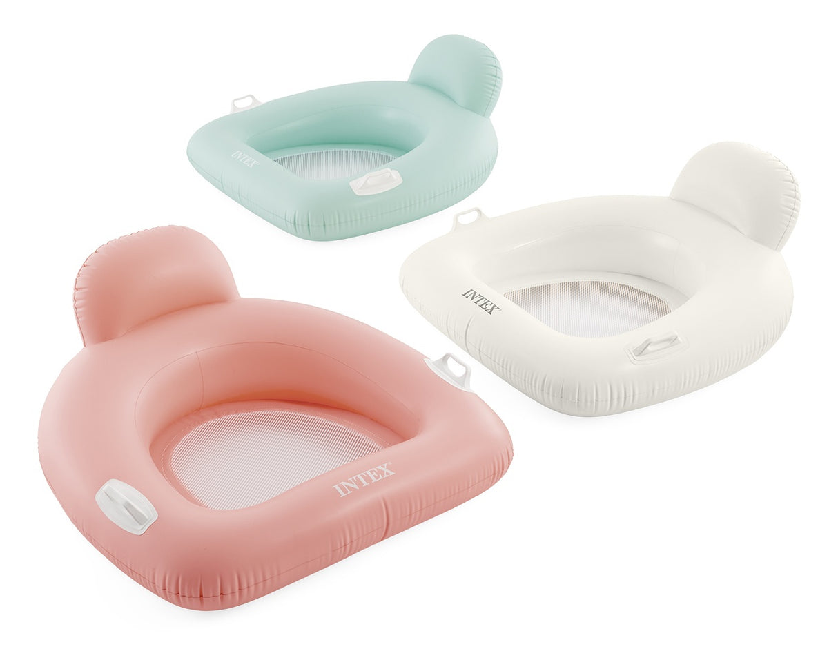 This image shows all three of the different colored pool chair options on a white background.