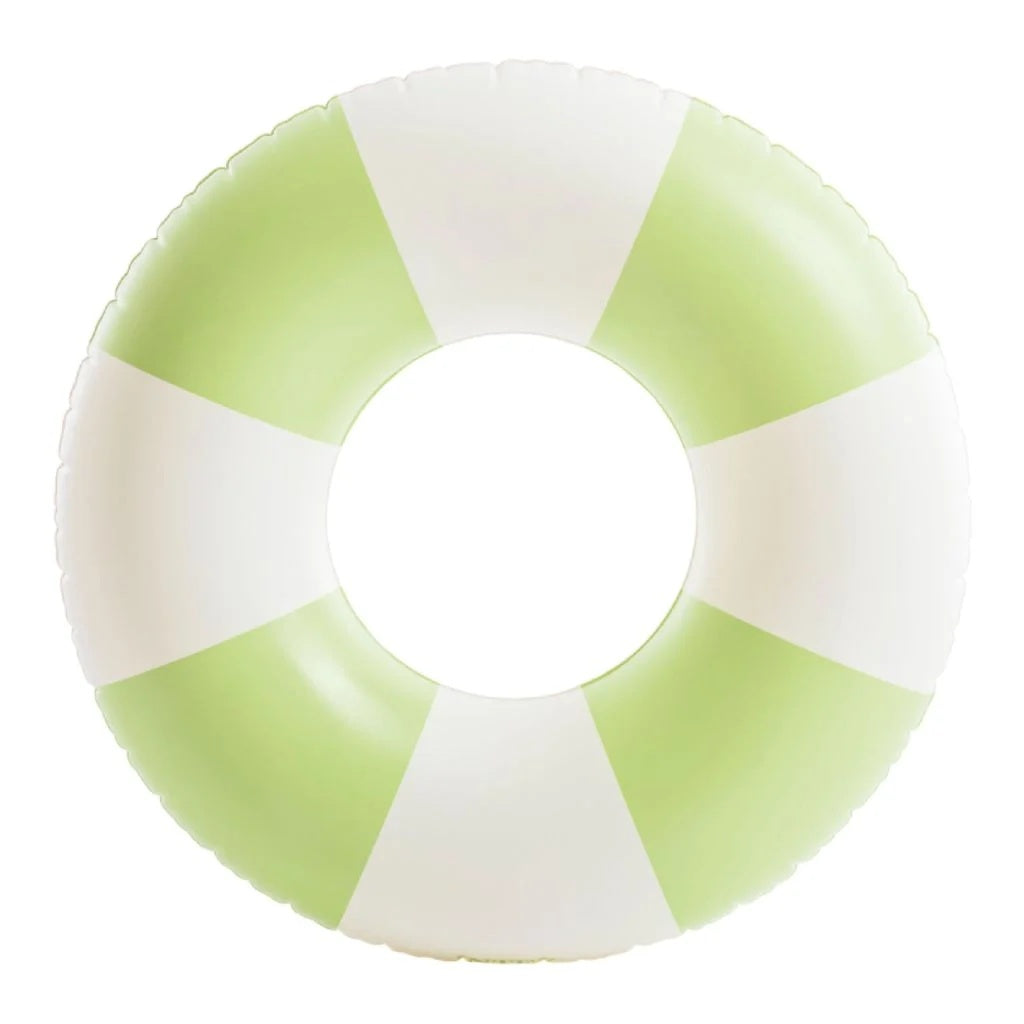 This image shows the lime green and white inner tube on a white background.