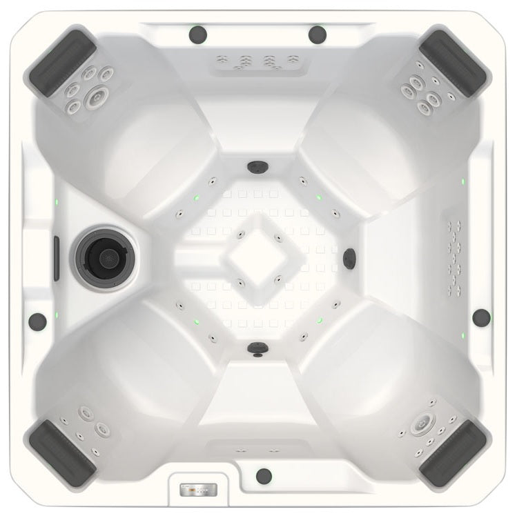 This is a picture of the hot tub from above so you can see all the seats and jets.