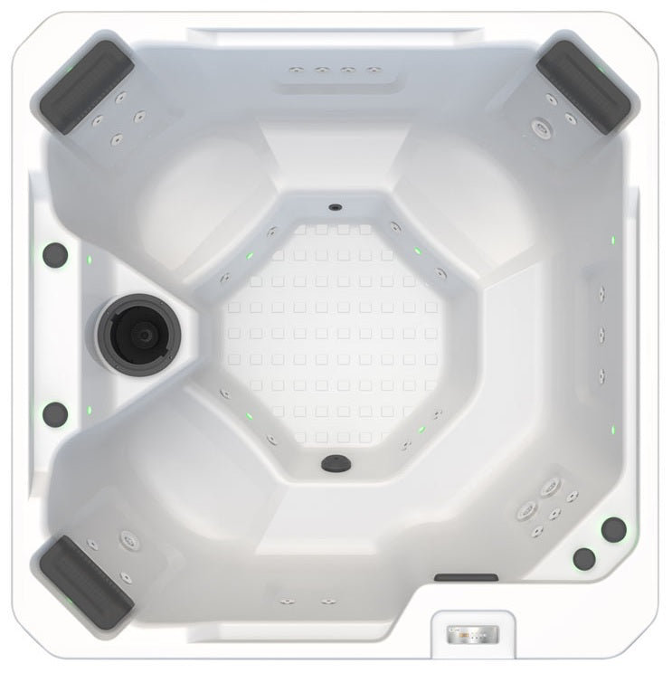 This is a picture of the hot tub from above so you can see all the seats and the jets.