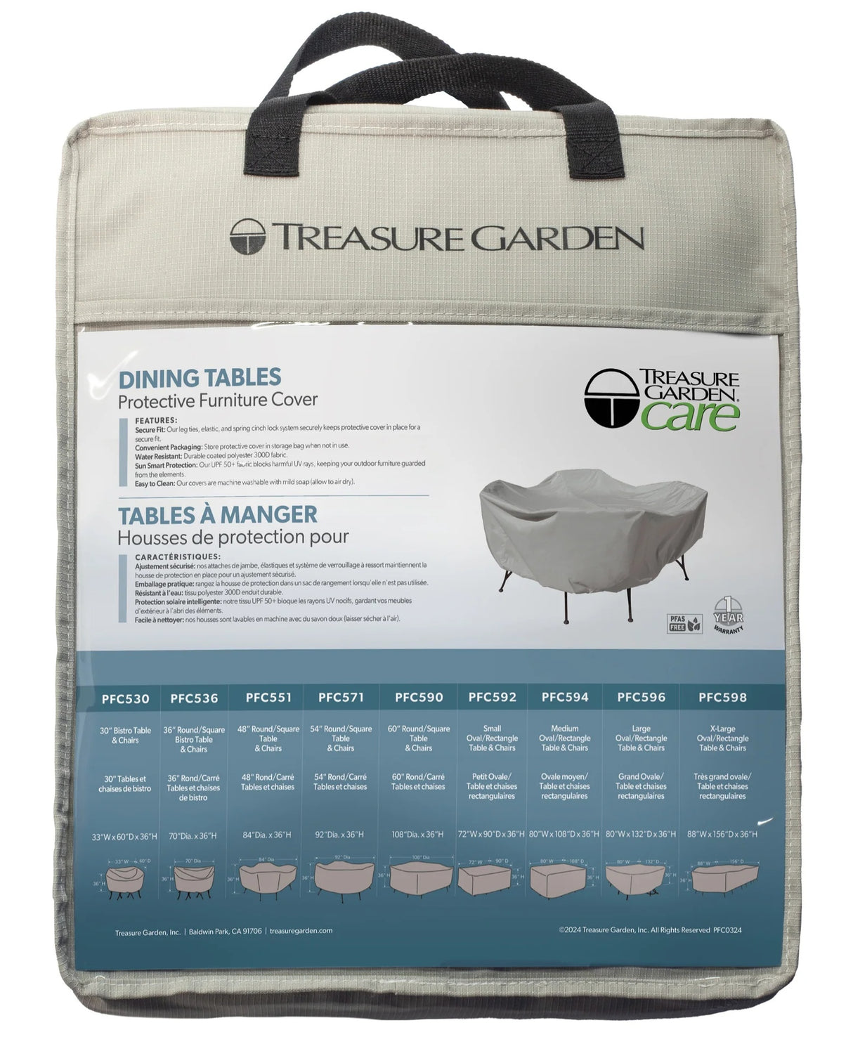 This image shows what the bag/packaging looks like for this protective furniture cover.