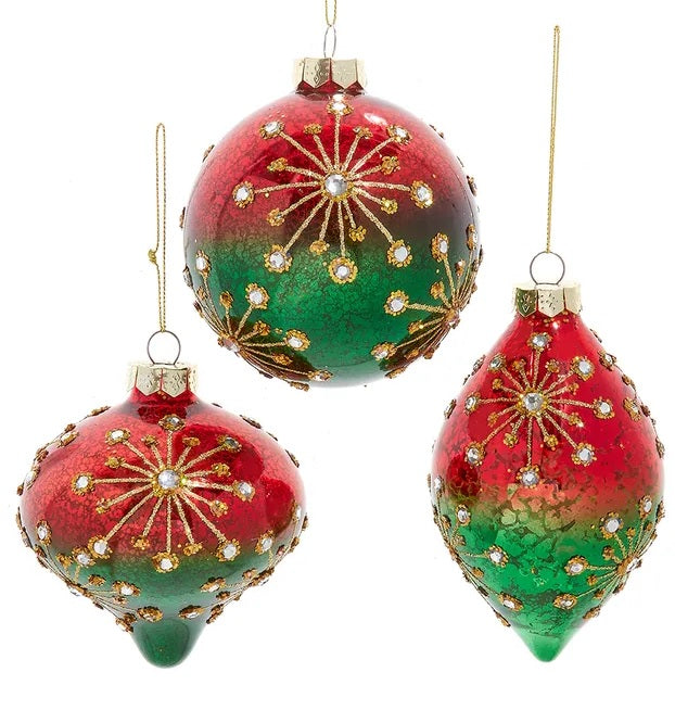 This image shows the three different options available for this ornament.