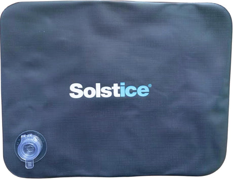 This image shows one of the ice packs in its deflated form.