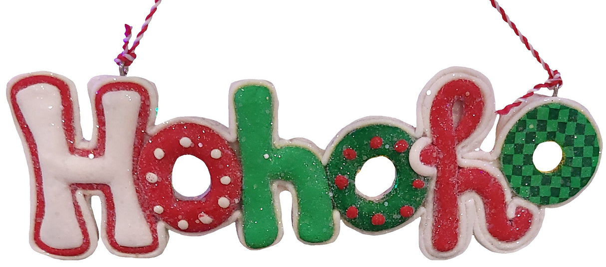 6.25" Whimsical Ho Ho Ho Ornament Sign