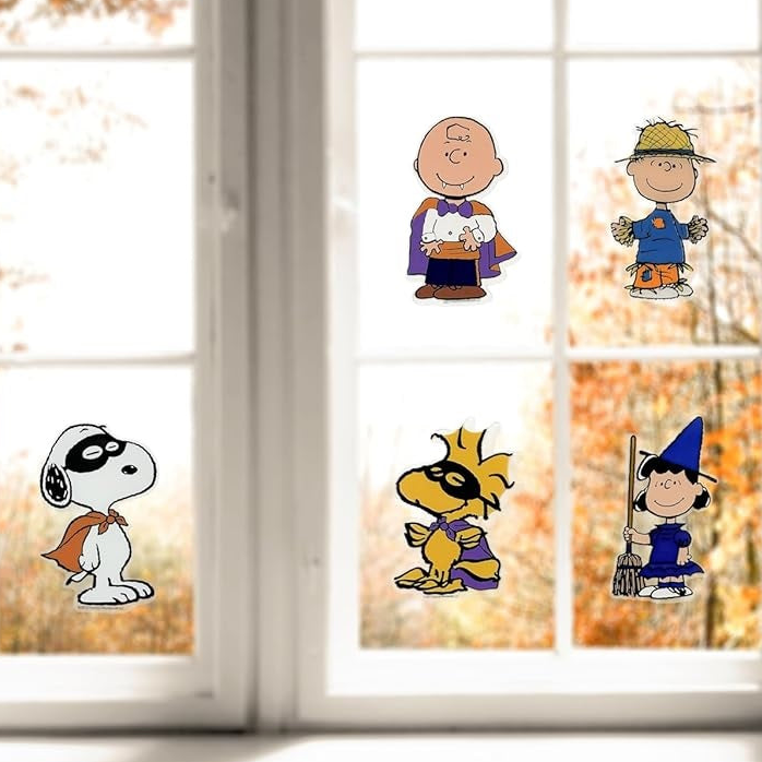 Set of 5 Peanuts Halloween Gel Clings