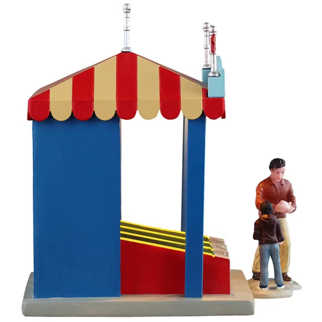 This is a side profile of the booth.