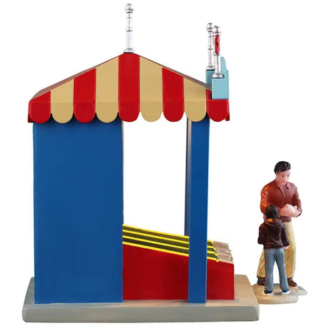 This is a side profile of the booth.