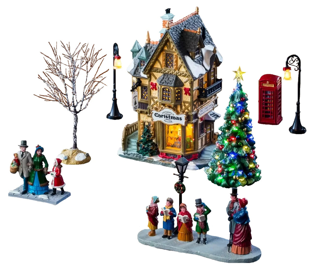 This image shows what this Lemax house set looks like on a white background.