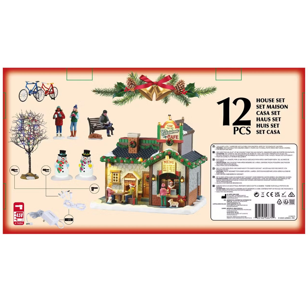 This is the back of the box showing off all twelve pieces that comes with it.