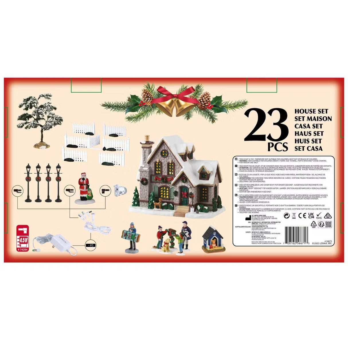 This set comes with 23 pieces. This is the back of the box showing all the different pieces.