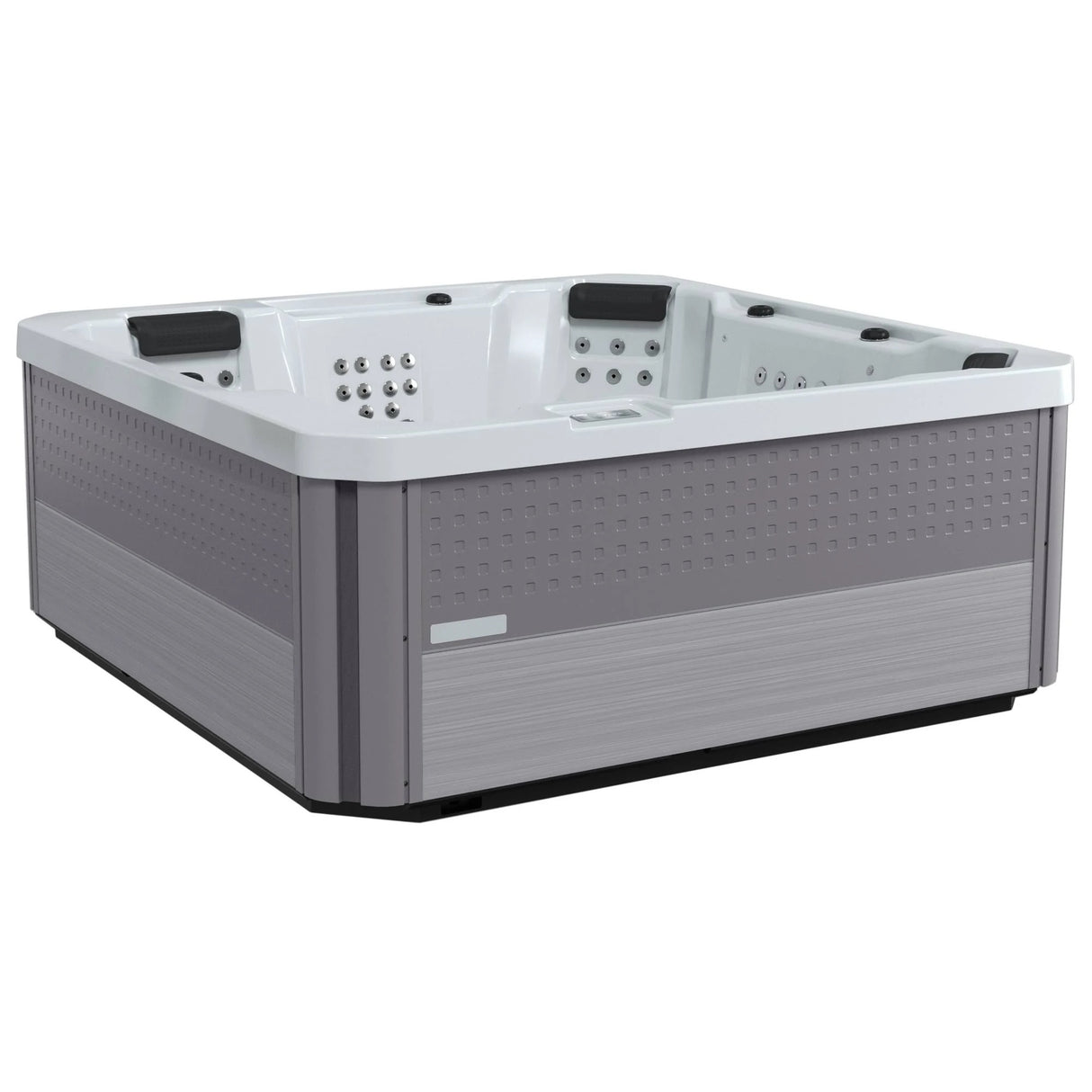 This is a picture of the hot tub from the side so you can see the shell colors: Dark Gray and Light Gray.