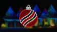 This animated image shows the Red and Pure White twinkling LED ornament decoration.