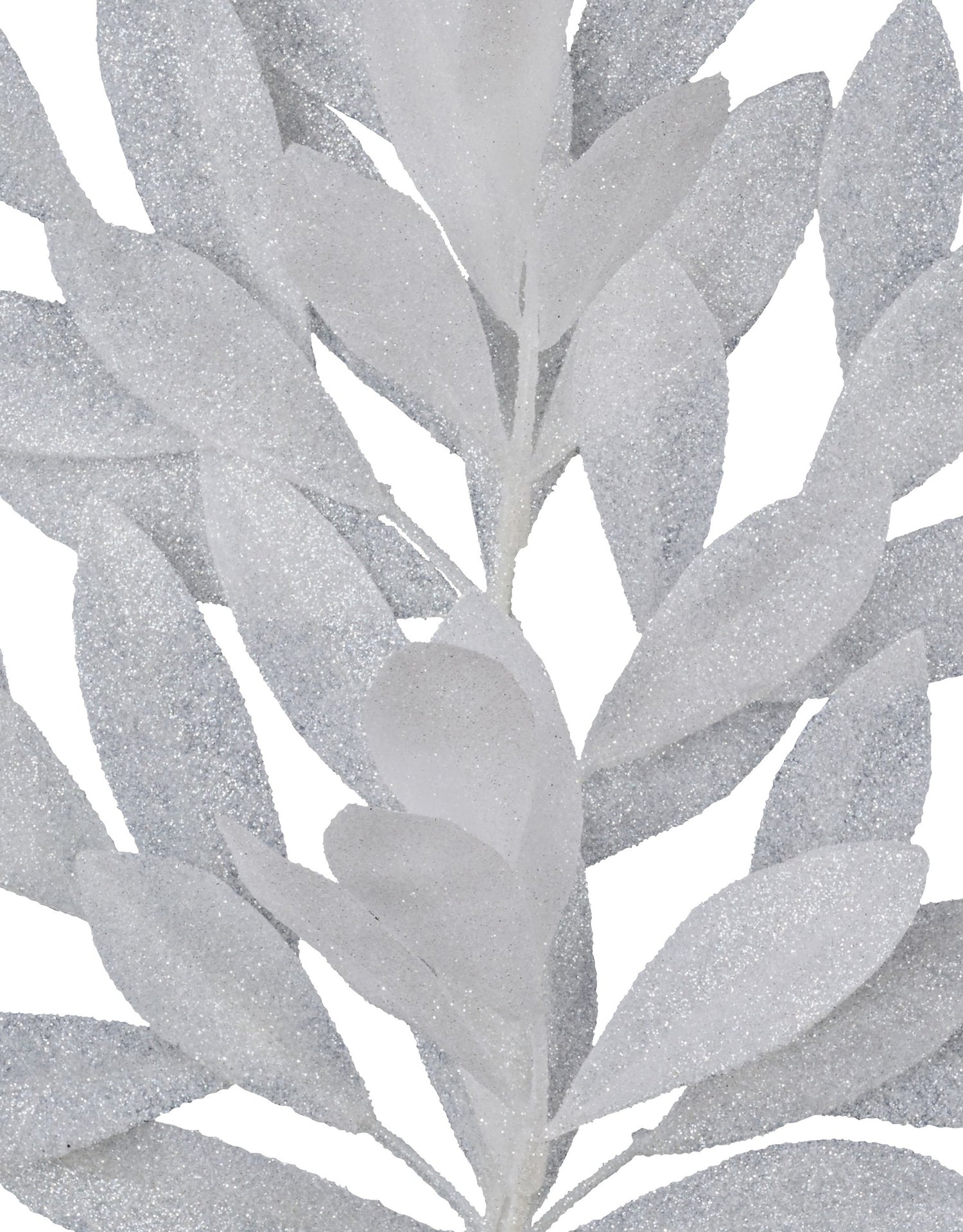 This is an up close view of the white glitter construction.