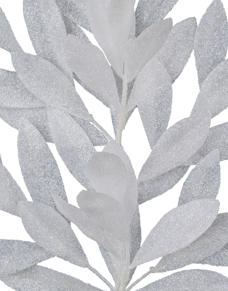 This is an up close view of the white glitter construction.