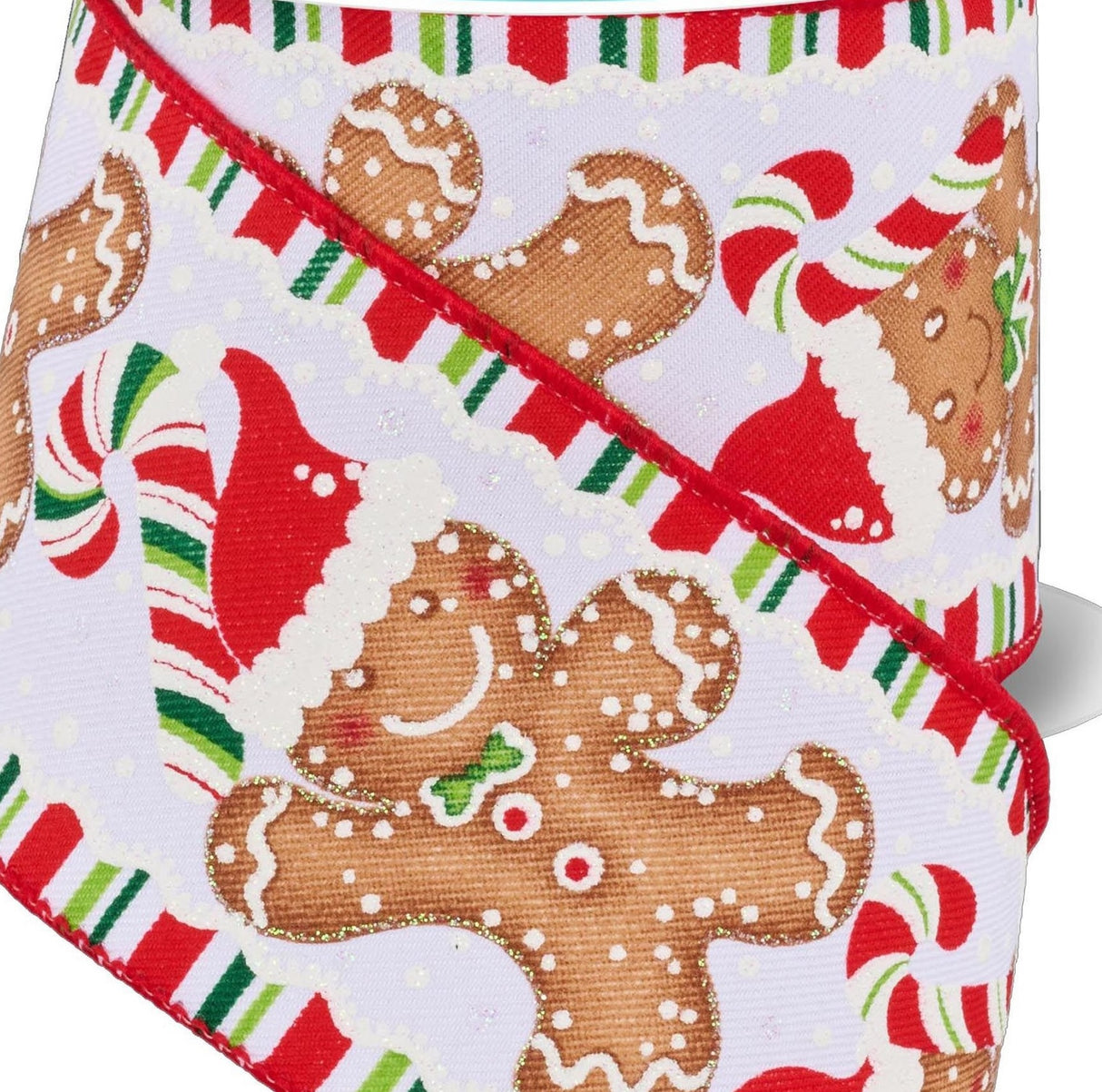 This is an up close view of the ribbon and the wired edges.