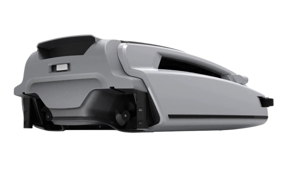 This image shows the other side of the pool cleaner on a white background.