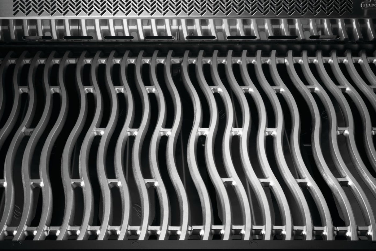 This is an up close view of the cooking grates.