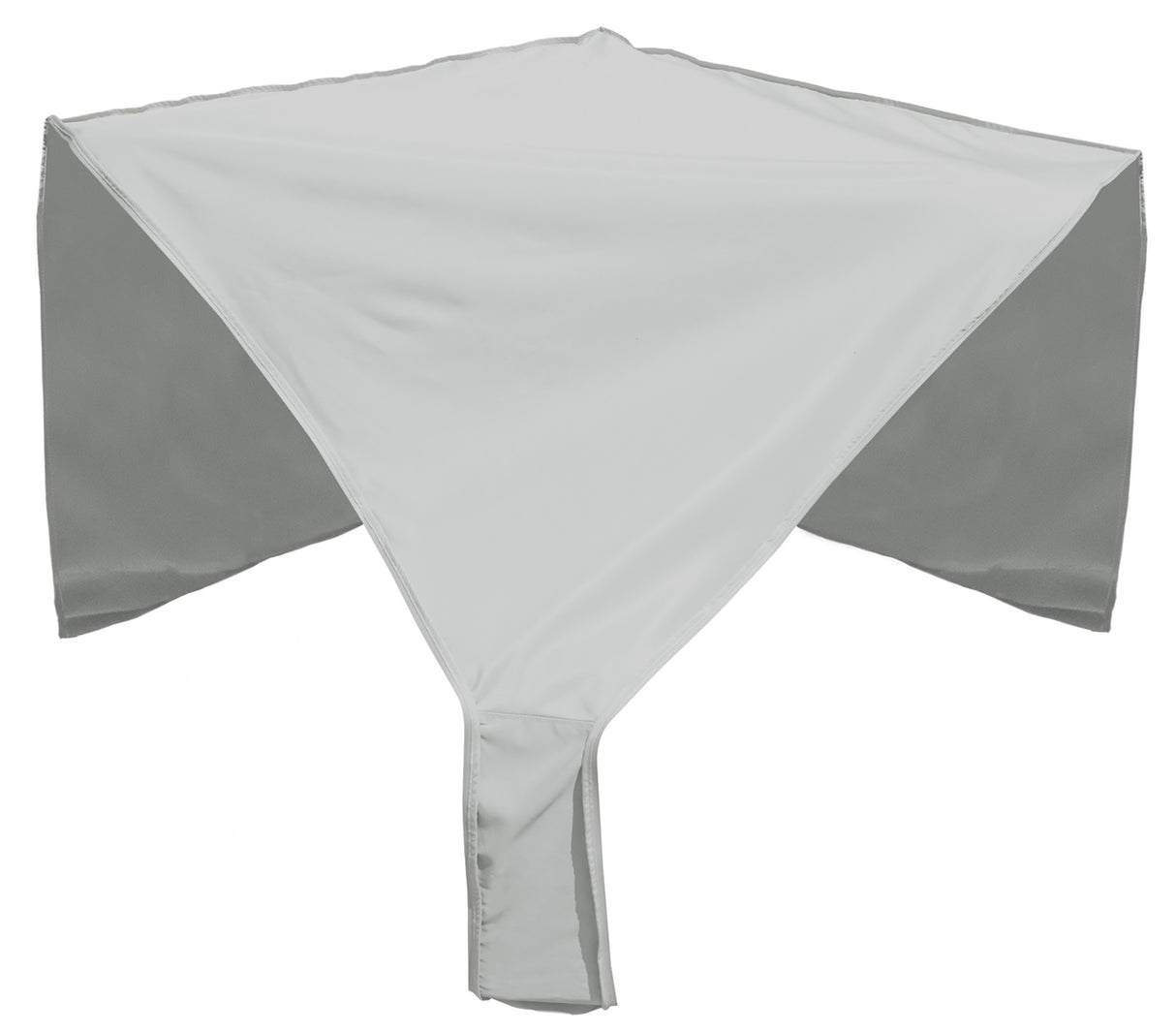 Protective outdoor furniture cover. The color is light gray. It fits a Corner Sectional.