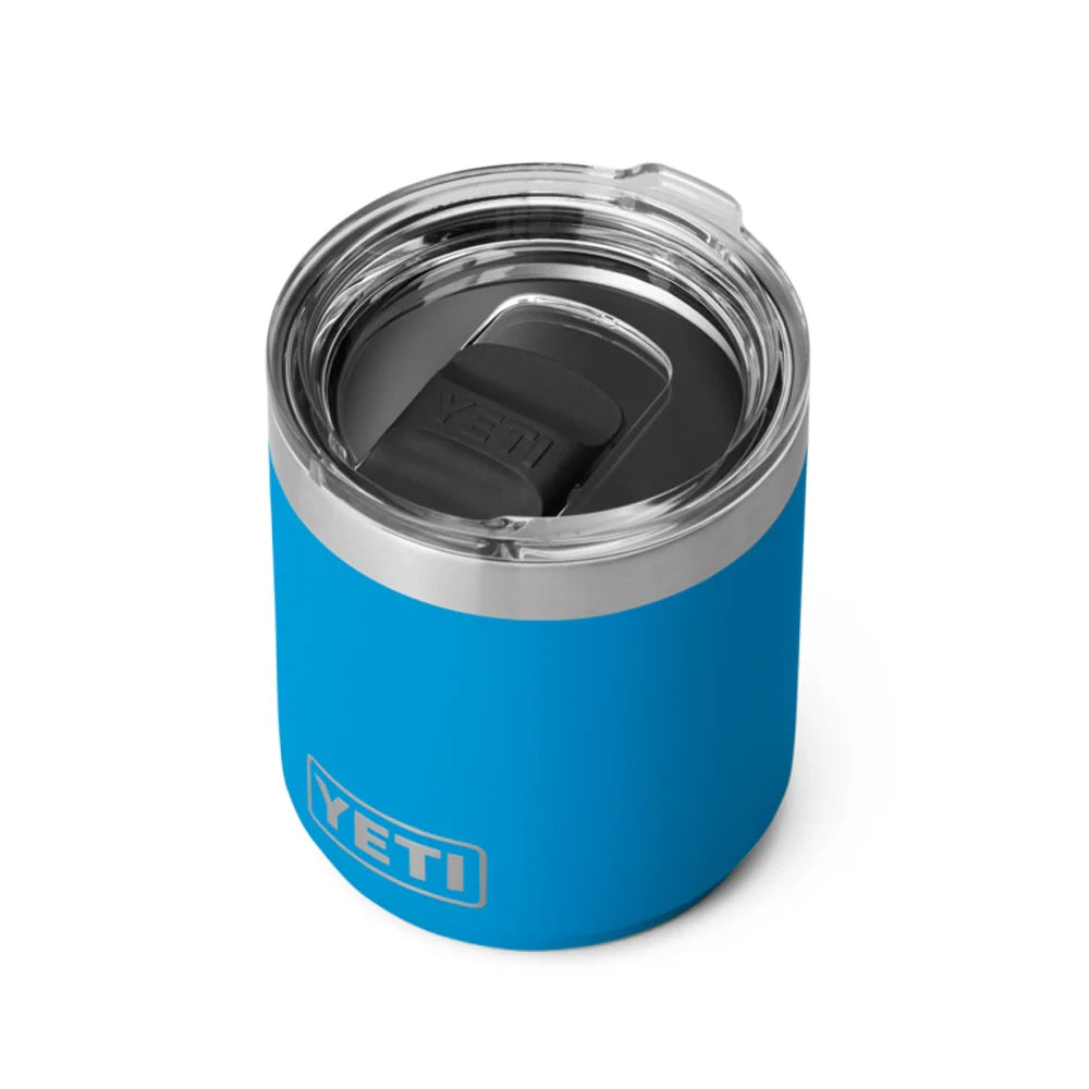 Blue colored Yeti Rambler cup.