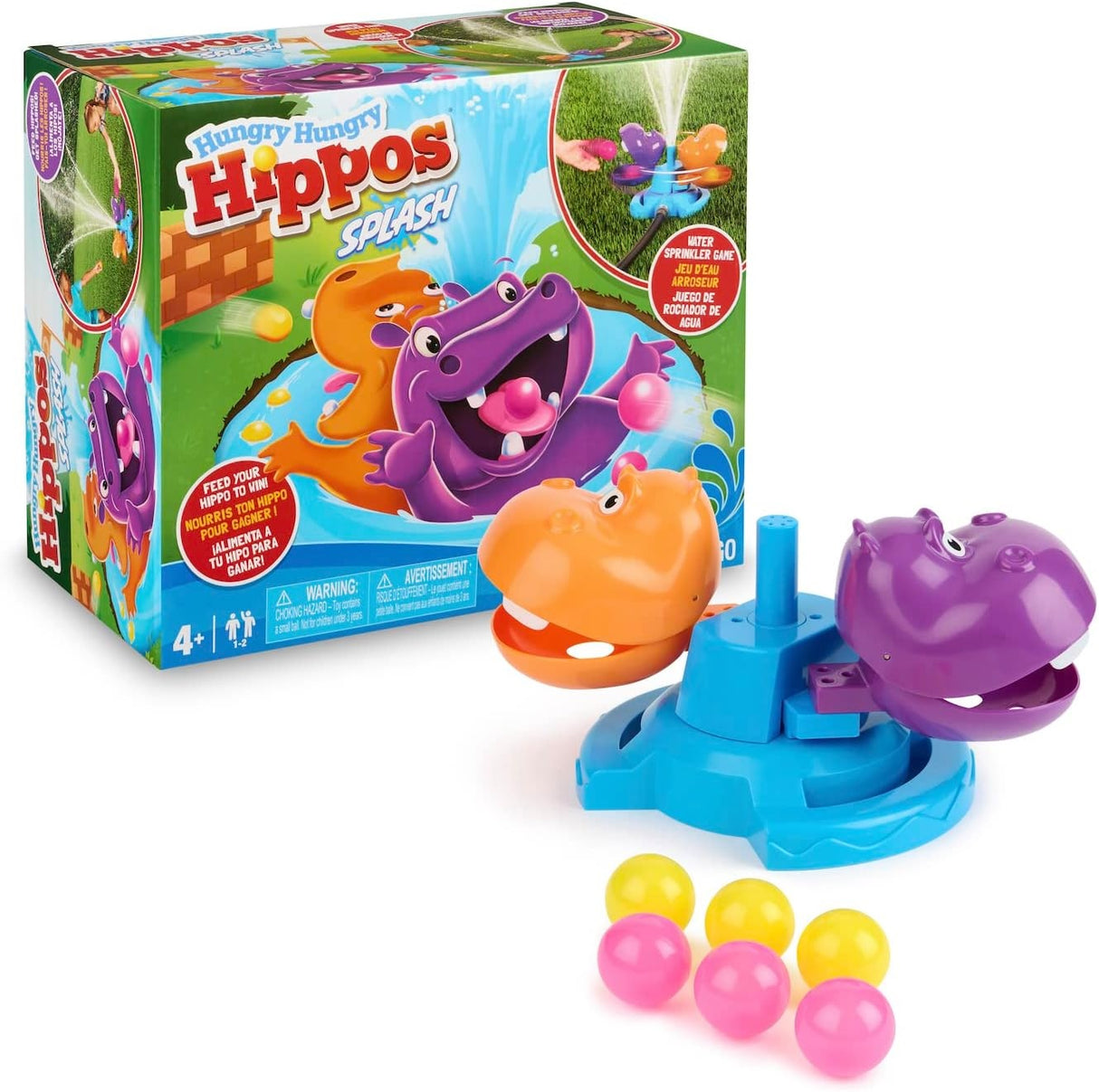 A game where the closer you get to your hippo, the more you’ll be sprayed but the easier it is to land the snacks in your hippo’s mouth.