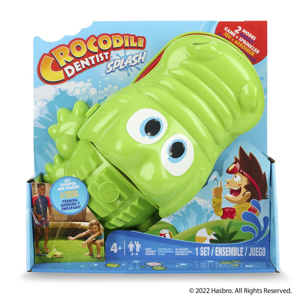 A game where you choose a tooth and press down with your finger. But if the crocodile snaps down, you get chomped AND soaked!