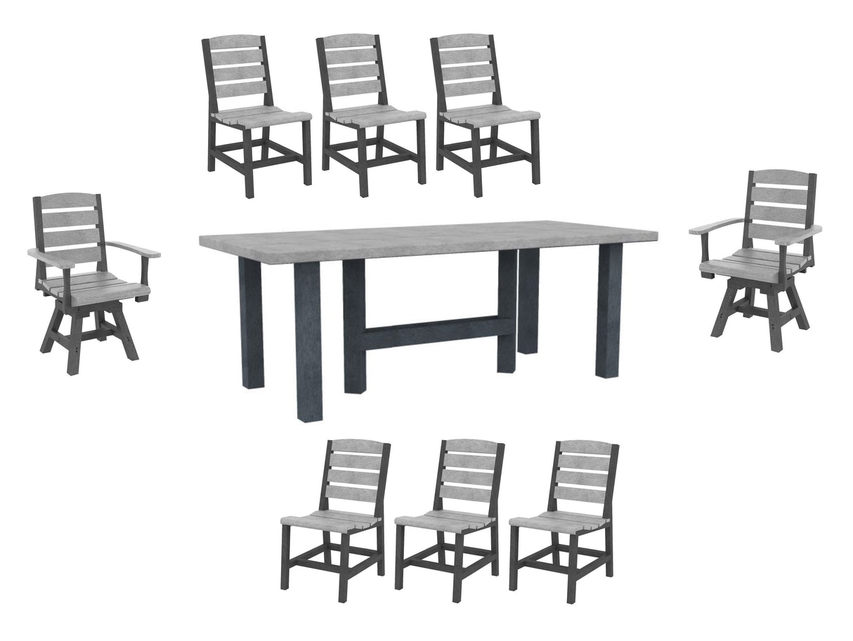 Light Grey & Slate Napa Resin Dining Collection