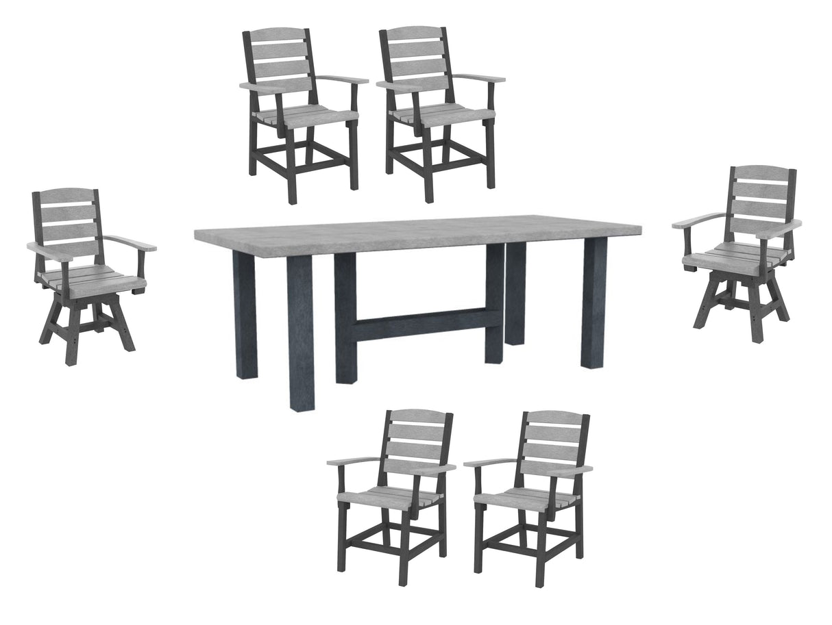 Light Grey & Slate Napa Resin Dining Collection