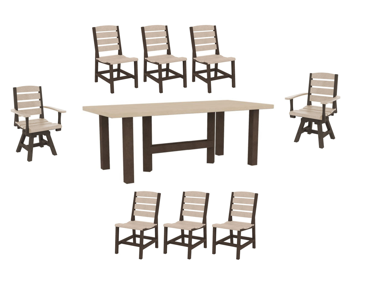 Beige & Chocolate Napa Resin Dining Collection
