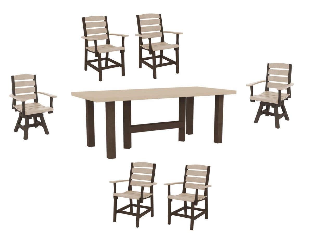 Beige & Chocolate Napa Resin Dining Collection