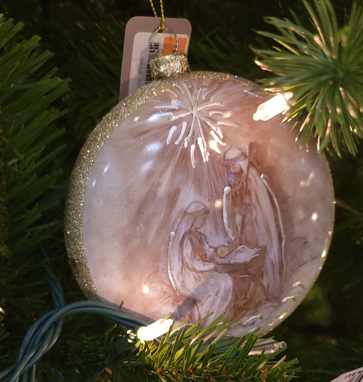 5" North Star Holy Family Disc Ornament