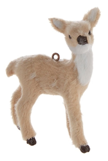 Furry fawn ornament. There are two options available.